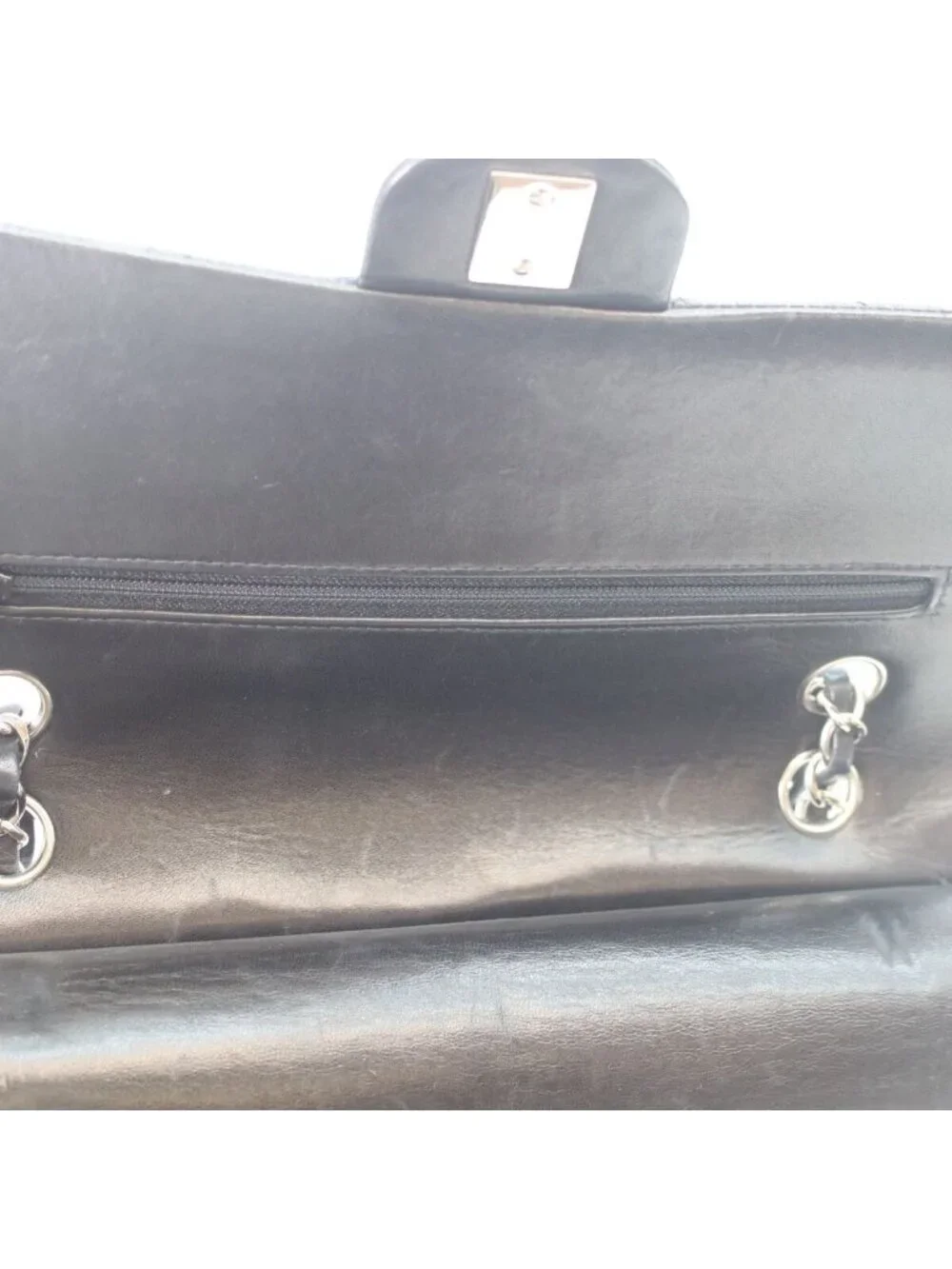 Chanel Black Lamb Silver Quilted 25 Shoulder Bag